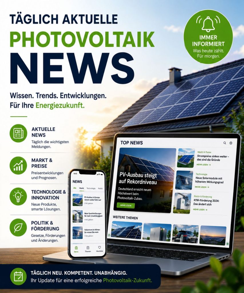 Täglich aktuelle News aus der Photovoltaikbranche